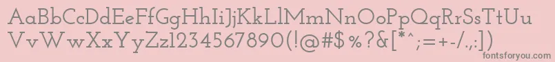 Josefinslab Semibold Font – Gray Fonts on Pink Background