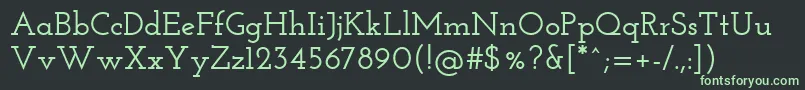 fuente Josefinslab Semibold – Fuentes Verdes Sobre Fondo Negro