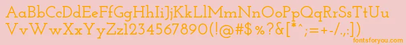 Josefinslab Semibold Font – Orange Fonts on Pink Background
