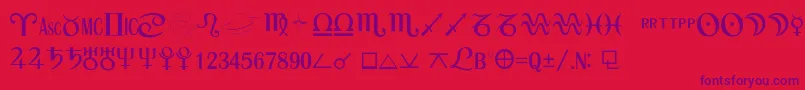 AstroSemiboldRegular Font – Purple Fonts on Red Background