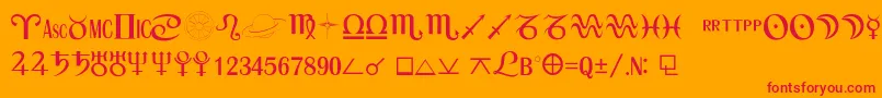 AstroSemiboldRegular Font – Red Fonts on Orange Background