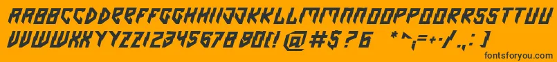 Omen Font – Black Fonts on Orange Background