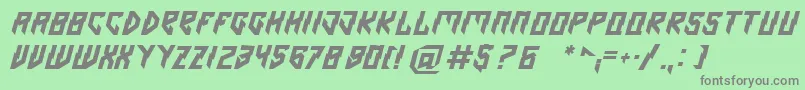 Omen Font – Gray Fonts on Green Background