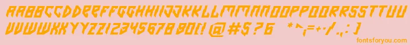 Omen Font – Orange Fonts on Pink Background