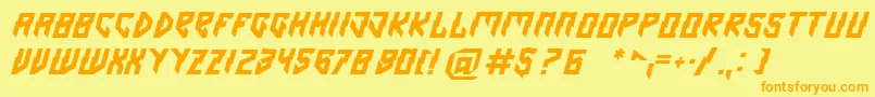 Omen Font – Orange Fonts on Yellow Background
