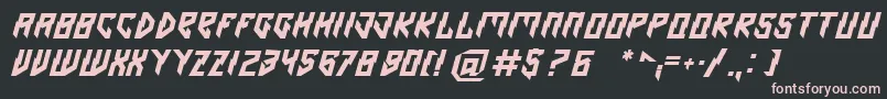 Шрифт Omen – розовые шрифты на чёрном фоне