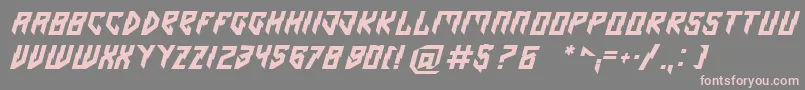 フォントOmen – 灰色の背景にピンクのフォント