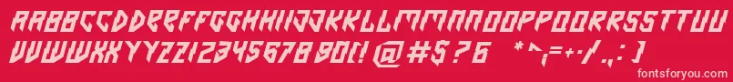 Omen Font – Pink Fonts on Red Background
