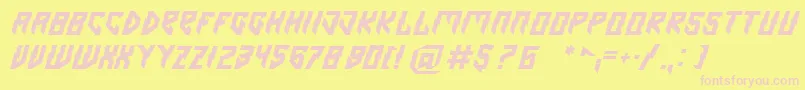 Omen Font – Pink Fonts on Yellow Background