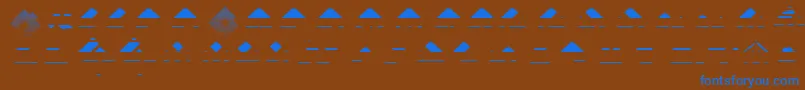 Шрифт Mksquareshatch45Black – синие шрифты на коричневом фоне