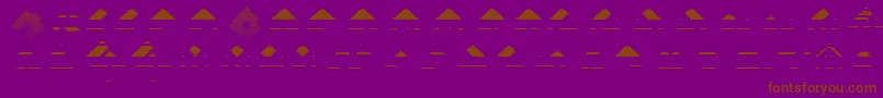 Mksquareshatch45Black Font – Brown Fonts on Purple Background