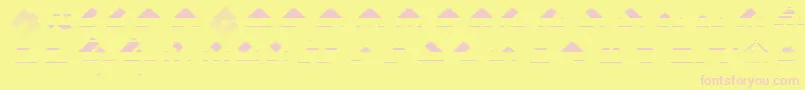 Mksquareshatch45Black-fontti – vaaleanpunaiset fontit keltaisella taustalla