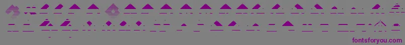 Mksquareshatch45Black-fontti – violetit fontit harmaalla taustalla