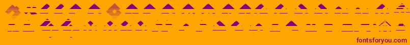 Mksquareshatch45Black-Schriftart – Violette Schriften auf orangefarbenem Hintergrund