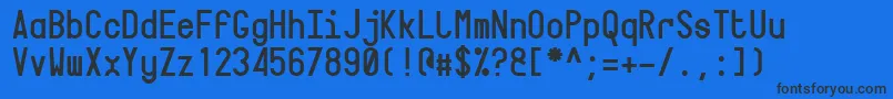 TargaMs Font – Black Fonts on Blue Background