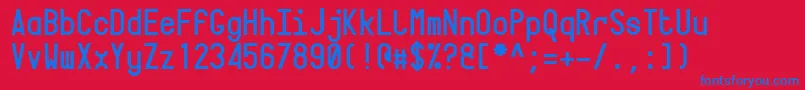 TargaMs Font – Blue Fonts on Red Background