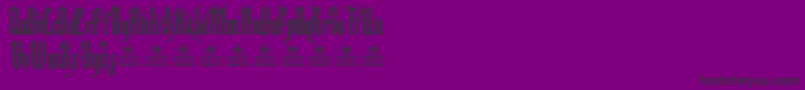 BackstabPersonalUse-Schriftart – Schwarze Schriften auf violettem Hintergrund