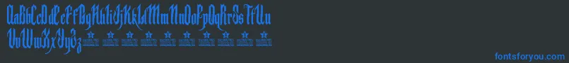 BackstabPersonalUse Font – Blue Fonts on Black Background