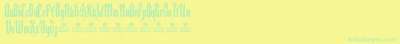 Więcej informacji o czcionce BackstabPersonalUse Czcionka BackstabPersonalUse – zielone czcionki na żółtym tle