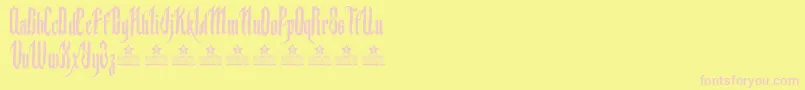 BackstabPersonalUse-Schriftart – Rosa Schriften auf gelbem Hintergrund