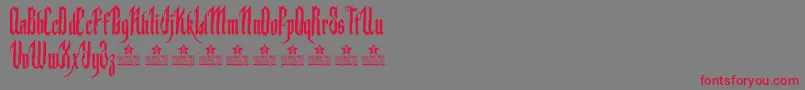 BackstabPersonalUse Font – Red Fonts on Gray Background