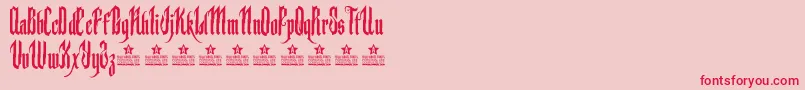 Weitere Informationen zur BackstabPersonalUse-Schriftart BackstabPersonalUse-Schriftart – Rote Schriften auf rosa Hintergrund