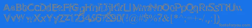 Perelom Font – Gray Fonts on Blue Background