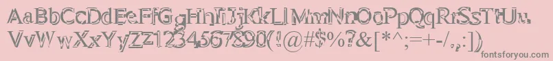 Perelom Font – Gray Fonts on Pink Background