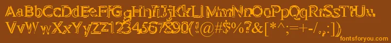 Perelom Font – Orange Fonts on Brown Background