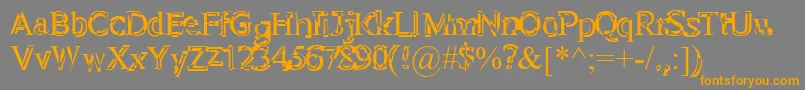 Perelom Font – Orange Fonts on Gray Background