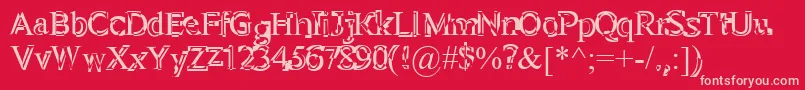 Perelom Font – Pink Fonts on Red Background