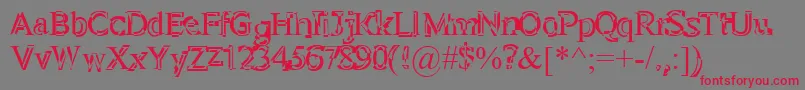 Perelom Font – Red Fonts on Gray Background
