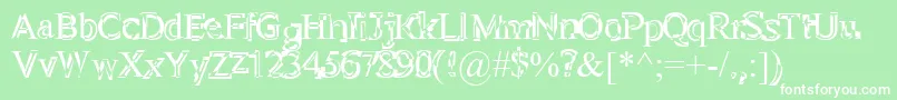 Perelom Font – White Fonts on Green Background