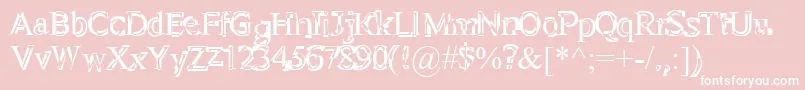 Perelom Font – White Fonts on Pink Background