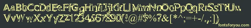 Perelom Font – Yellow Fonts on Black Background