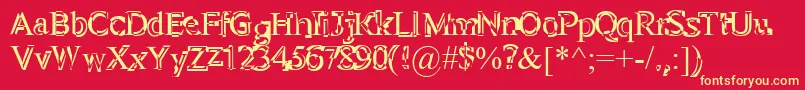 Perelom Font – Yellow Fonts on Red Background