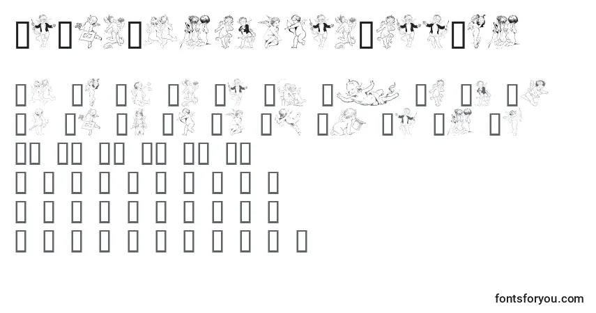 A fonte GeOldFashionedCherubs – alfabeto, números, caracteres especiais