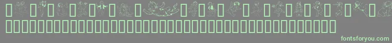 GeOldFashionedCherubs Font – Green Fonts on Gray Background