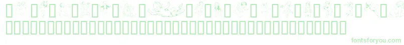 GeOldFashionedCherubs Font – Green Fonts on White Background