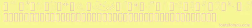 GeOldFashionedCherubs Font – Pink Fonts on Yellow Background