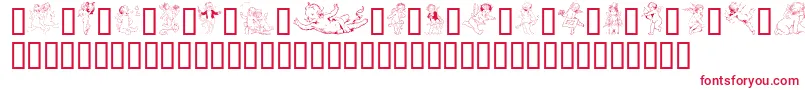 GeOldFashionedCherubs Font – Red Fonts on White Background