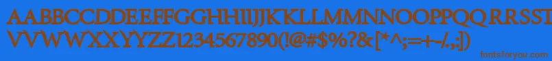 Шрифт InfraredBlack – коричневые шрифты на синем фоне