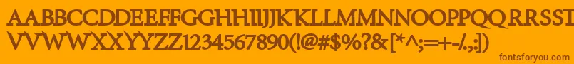 InfraredBlack Font – Brown Fonts on Orange Background
