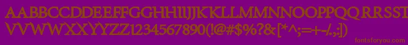 InfraredBlack Font – Brown Fonts on Purple Background