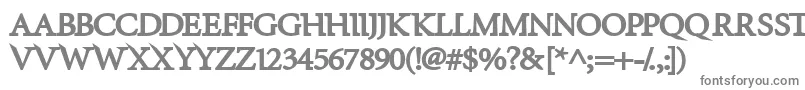 フォントInfraredBlack – 白い背景に灰色の文字