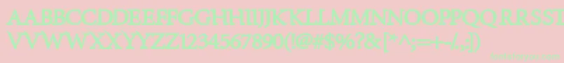 fuente InfraredBlack – Fuentes Verdes Sobre Fondo Rosa