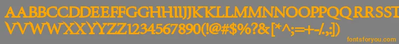 InfraredBlack Font – Orange Fonts on Gray Background