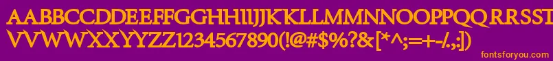 InfraredBlack Font – Orange Fonts on Purple Background