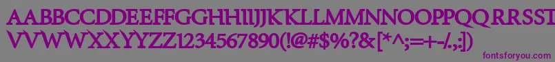 InfraredBlack-Schriftart – Violette Schriften auf grauem Hintergrund