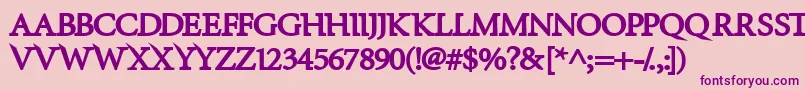 InfraredBlack Font – Purple Fonts on Pink Background